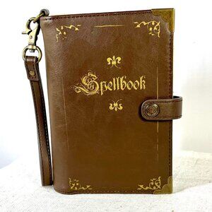 Spellbook Wallet Wristlet Fantasy-Inspired Faux Leather Clutch Witchy Whimsigoth